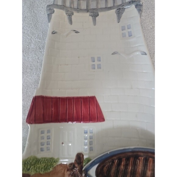 Burton And Burton Lighthouse Ocean Serving Dish Chips And Dip - Picture 3 of 10